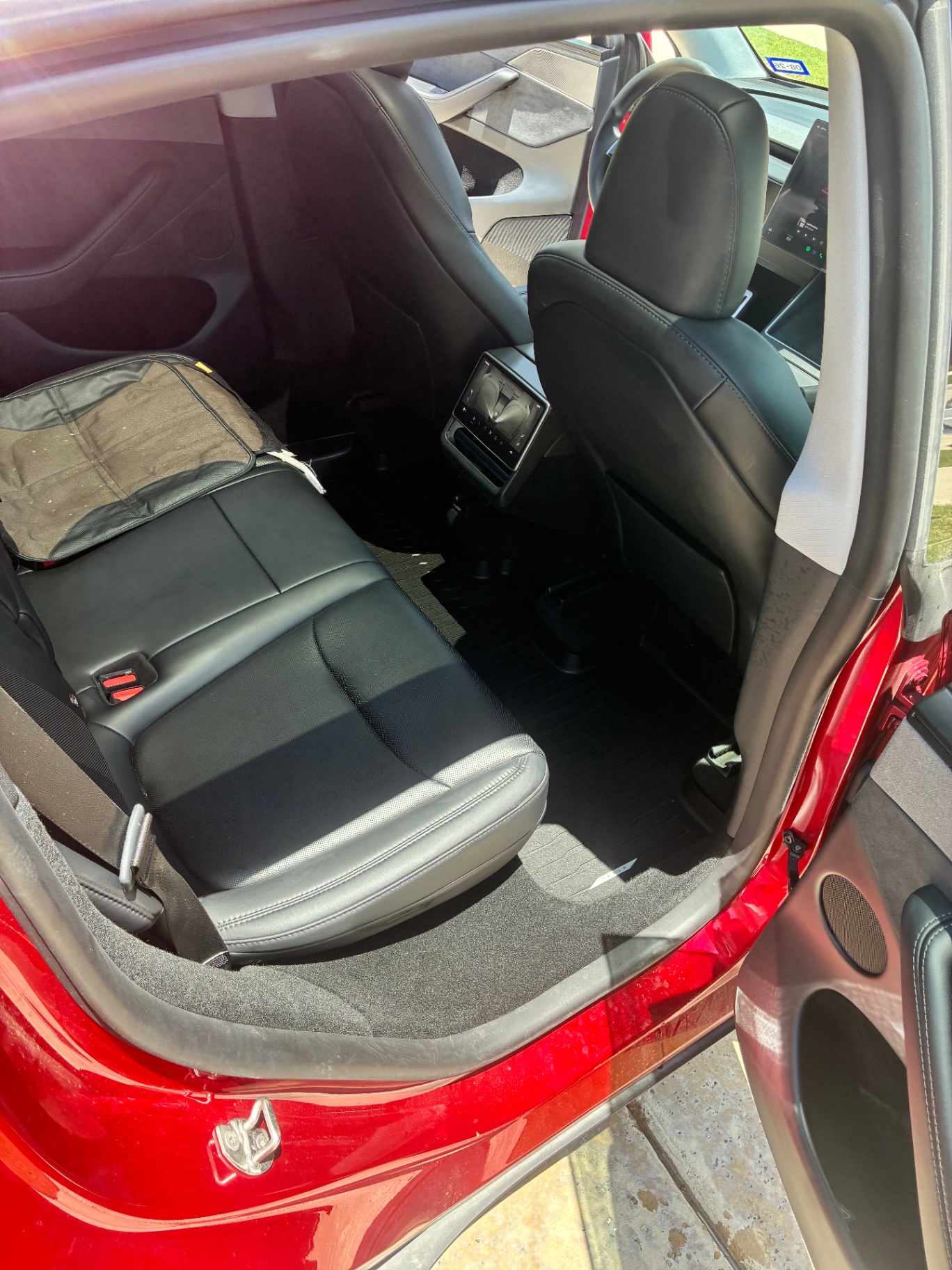 Tesla Model Y rear seats detailed