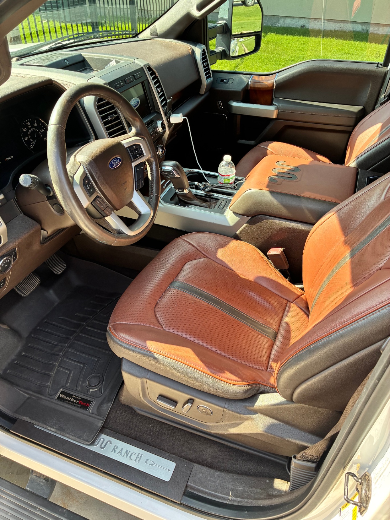 Ford F-150 King Ranch saddle leather front interior